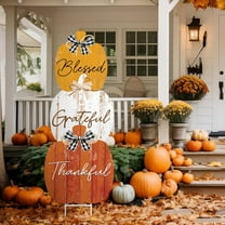 Fall Yard Sign Metal Pumpkin Yard Stakes Outdoors Welcome Decorations Pumpkin Garden Lawn Porch Decorations for Home Lawn Pathway Front Door Fall Harvest Thanksgiving Party Patio Walkway Decor