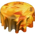 thumbnail image 1 of Fall Yellow Maple Leaves Round Table Cloth, Autumn Maple Tablecloths Waterproof Stain-Resistant Oil-Proof Wrinkle 60 Inch Table Cover Dinner Kitchen Decor, 1 of 6