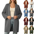 thumbnail image 1 of Fall and Winter Cardigan Sweaters for Women Oversized Loose Knit Sweater Jacket Long Sleeved Top, 1 of 8