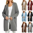 thumbnail image 1 of Fall and Winter Oversized Cardigan Sweaters for Women Loose Knit Sweater Jacket Long Sleeved Top, 1 of 7