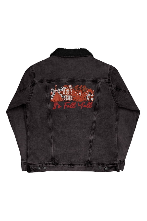 Fall denim sherpa jacket_Black Denim_S