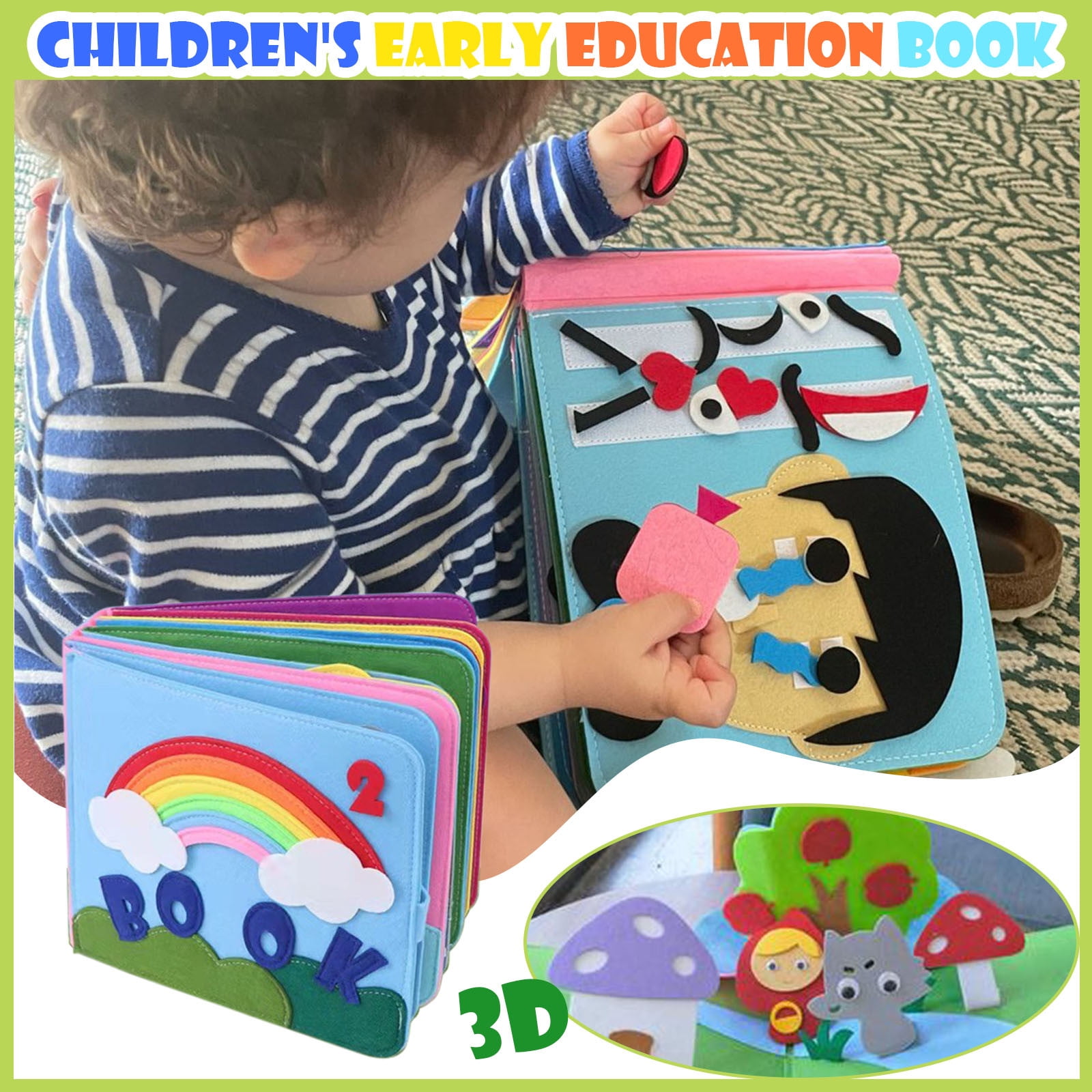 Fall fashion 2024 Montessori Story Book Felts Early Learning Storybook