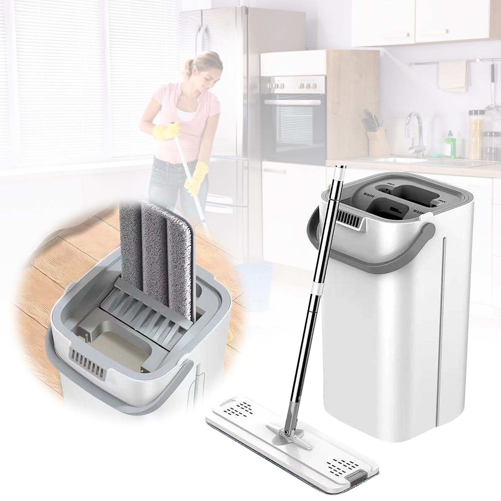 Fall fashion 2024 Mop Bucket Household Cleaning Mop Easy Clean