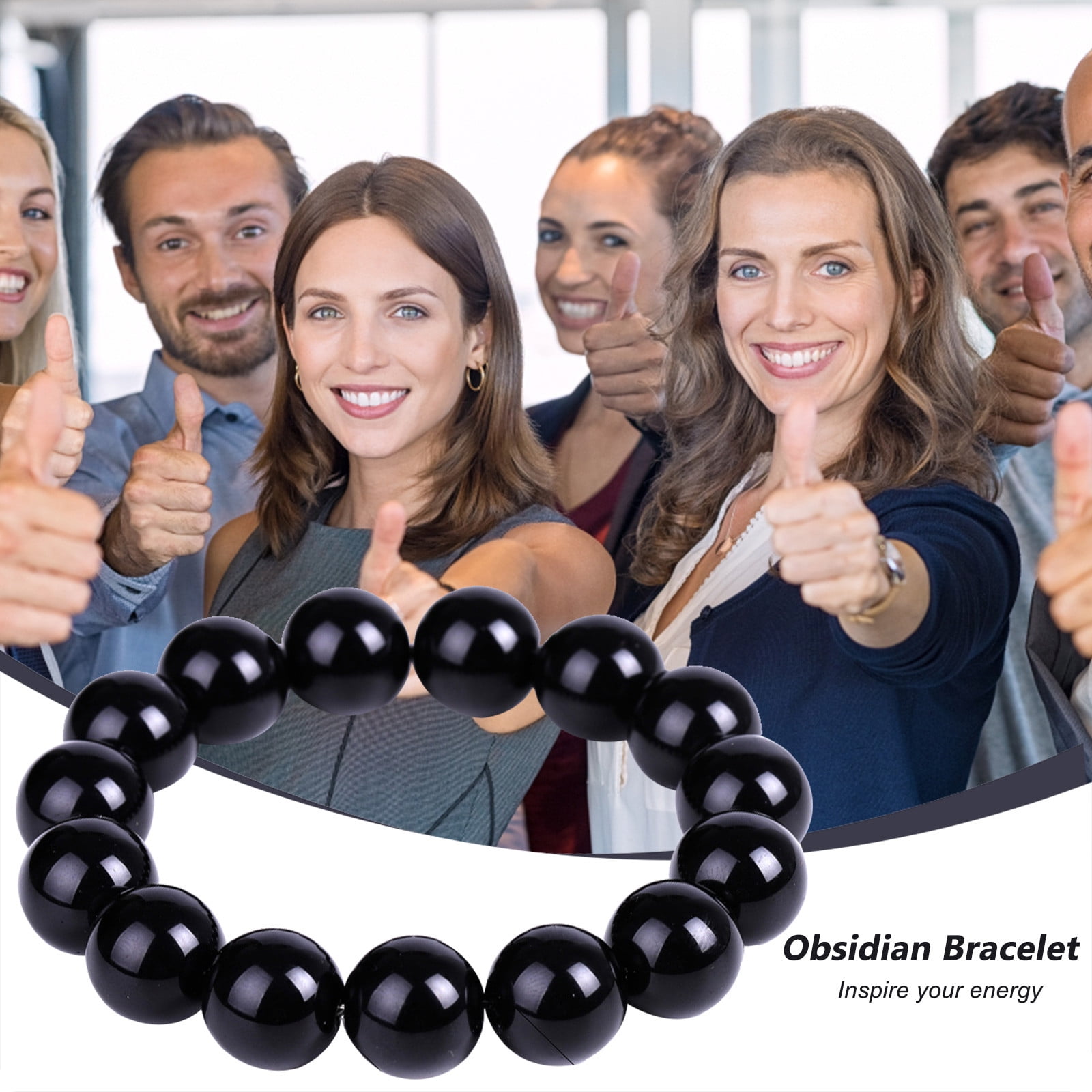 Fall fashion 2024 women Healing Stones Rainbow Eyes Black Bracelet For