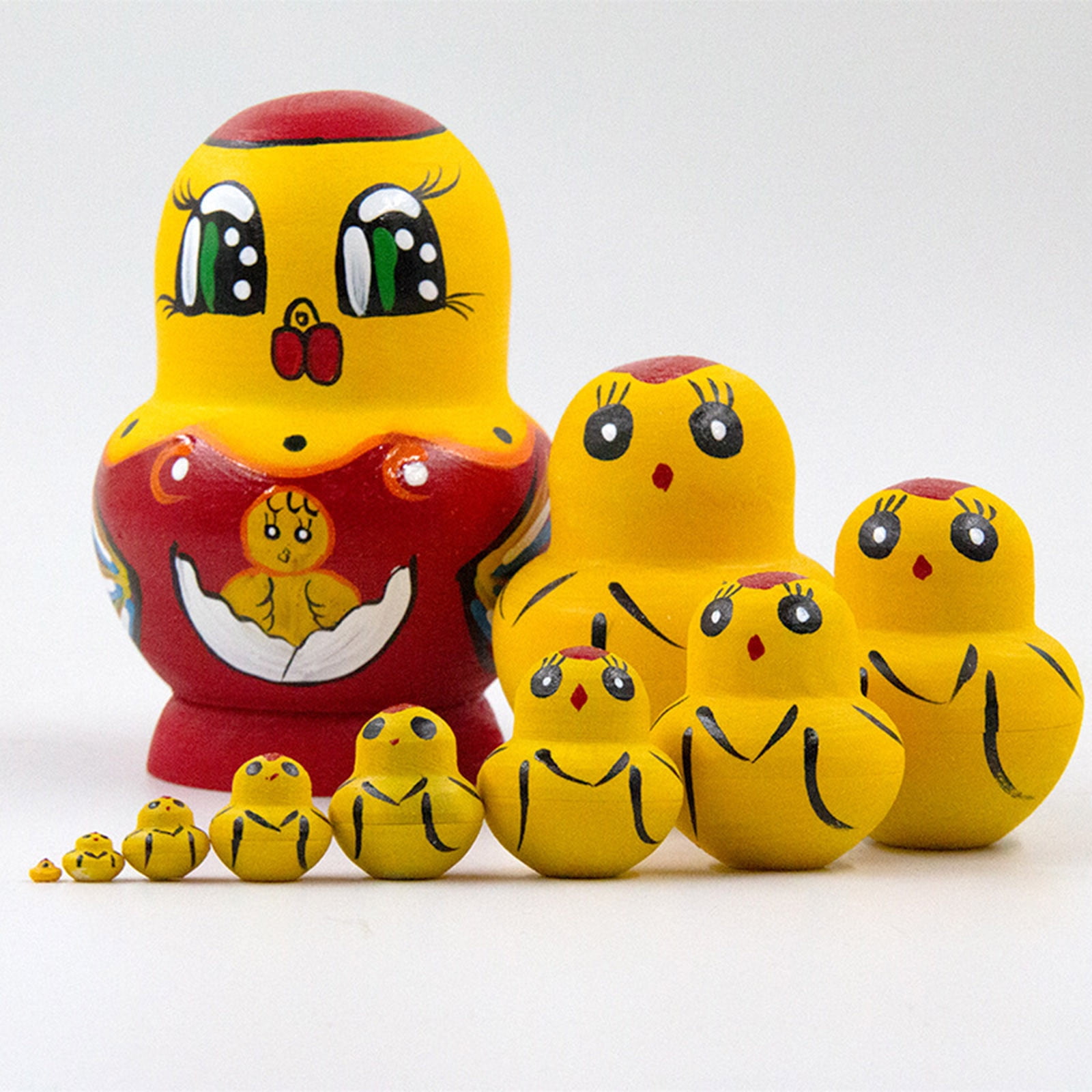 Fall fashion decor 2024 Chicken Nesting Dolls Set Of 10pcs Matryoshka