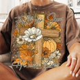thumbnail image 1 of Fall for Jesus He Leaves T-Shirt, Christian Autumn Tee, Coquette Bow Pumpkin Shirt, Cute Faith-Based Fall Graphic Top, 1 of 5