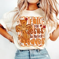 Fall for Jesus Shirt, Floral Christian Autumn Tee, Preppy Pumpkin Cross Shirt, Bible Verse Fall Shirt, Coquette Faith Shirt, Religious Fall Outfit