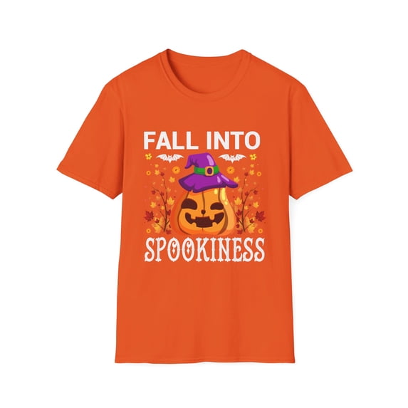 Fall into Spookiness Halloween Pumpkin T-Shirt