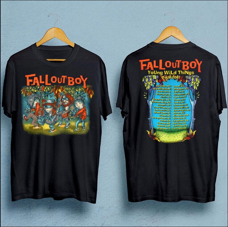 Fall out boy band tshirt young wild things tour tshirt