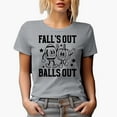 thumbnail image 1 of Fall's Out Balls Out, Retro Football & Pumpkin Art, Fall Merch Gift, Heather Grey T-Shirt, 2XL, 1 of 5