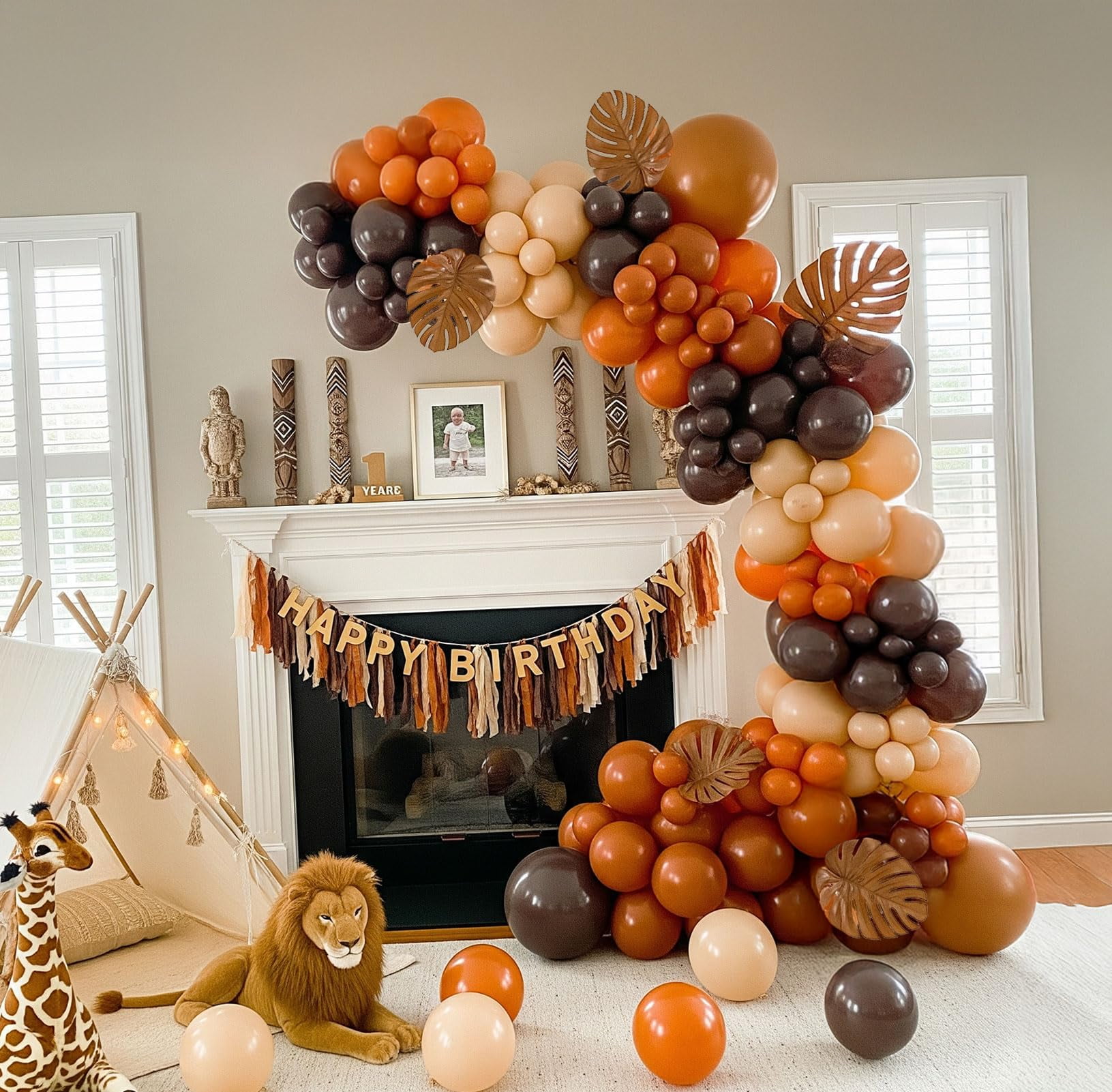142-Piece Burnt Orange Balloon Garland Kit – Fall Boho Decor For Baby Showers, Birthdays & Thanksgiving