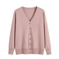 thumbnail image 1 of Umfun Sweaters for Women Fall Comfy Loose Pullover Sweater Spring Sweater V neck Long Sleeve Plus Oversize Cardigan Knitted Outer, 1 of 4