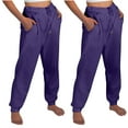 thumbnail image 1 of Fall savings Up to 50% off Women's Casual Trousers And Trousers Plus Velvet Thick Solid Color Large Size Running Fitness Sports Pants Gift for Women, 1 of 7