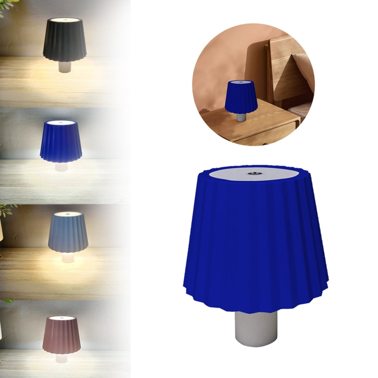 FallDeals! Pridola Wireless Bottle Lamp RGB Breathing Light Mode Portable Cordless Table Lamp 3