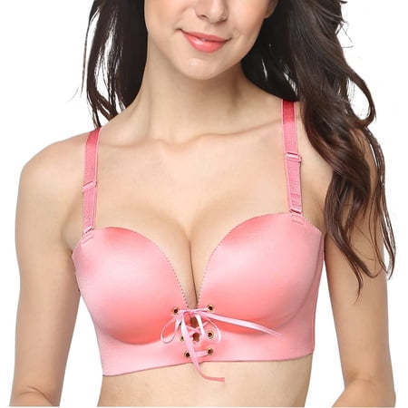 FallSweet Add Two Cups Bras Brassiere for Women Push Up Padded Unlined