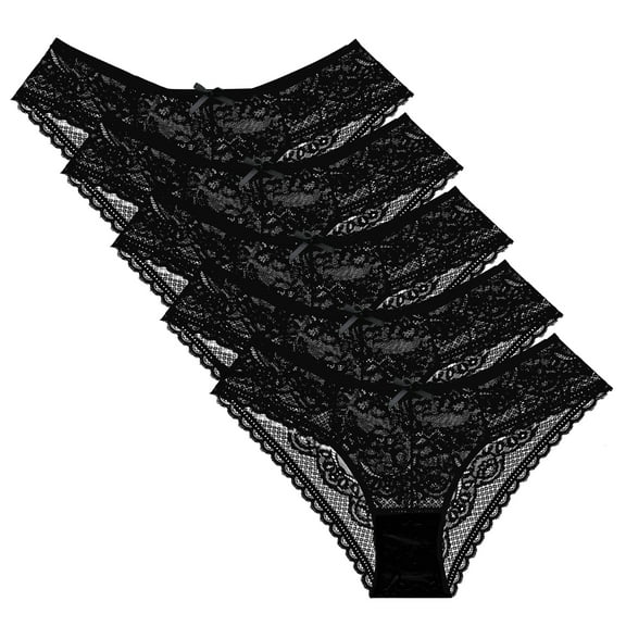 FallSweet Lace Panties for Women Ultra Thin Sexy Underwear Pack