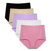 FallSweet No Show High Waist Briefs Underwear for Women Seamless Panties Multi Pack