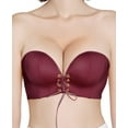 thumbnail image 1 of FallSweet Strapless Bra for Women Push Up Padded Brassiere Add Two Cup Bra Wirefree, 1 of 5