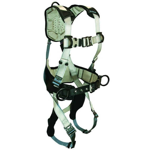 FallTech 7089XL Full Body Harness, 3D-Rings, Quick Connect Leg and Chest, Medium