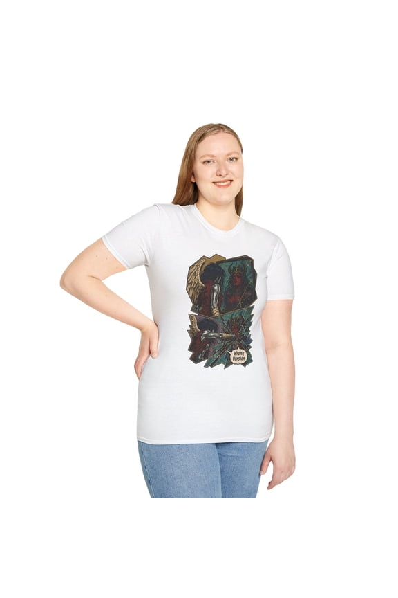 Fallen Angel Mirror Demon Comic Gothic Unisex Softstyle T-Shirt