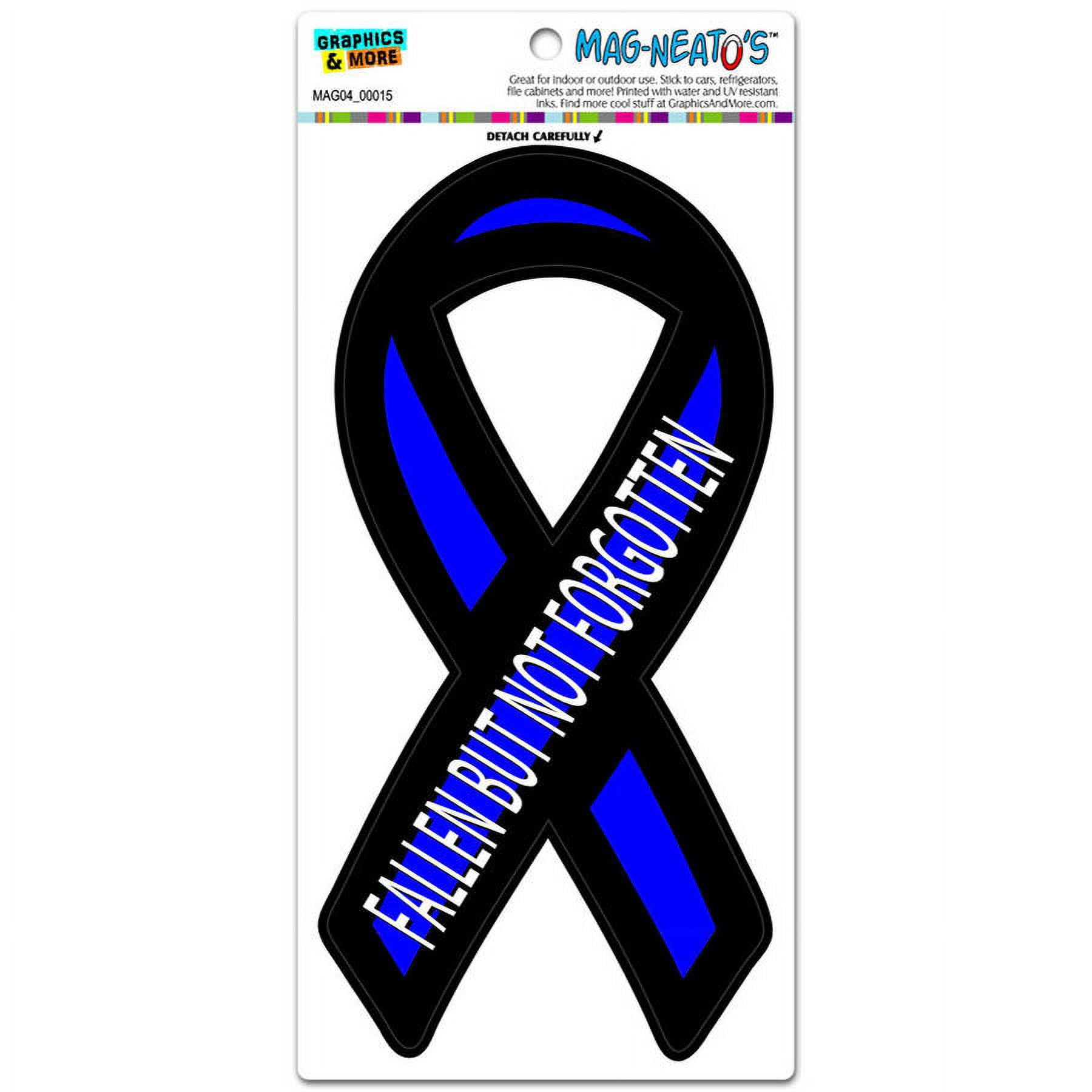 Fallen But Not Forgotten Thin Blue Line Support Ribbon - Police MAG ...