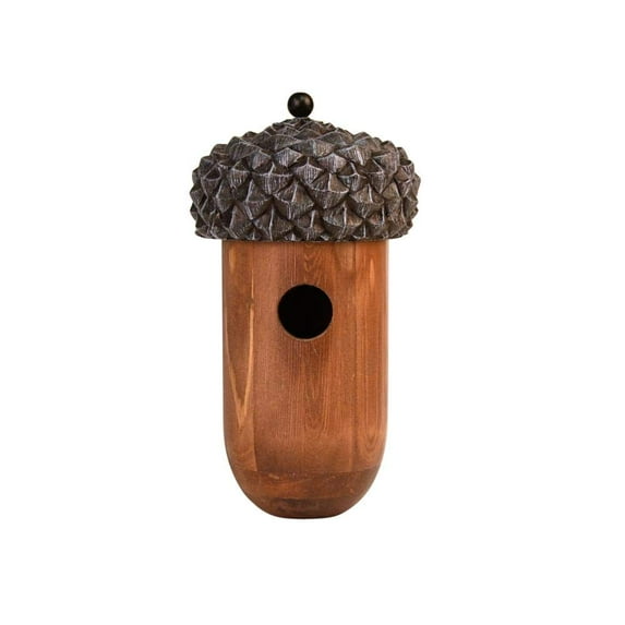 Fallen Fruits Acorn Bird House Home for Wren and Small Birds 9.5"