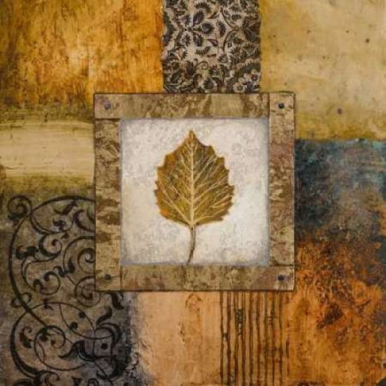 Fallen Leaf III - yellow Canvas Art - Michael Marcon (24 x 24)