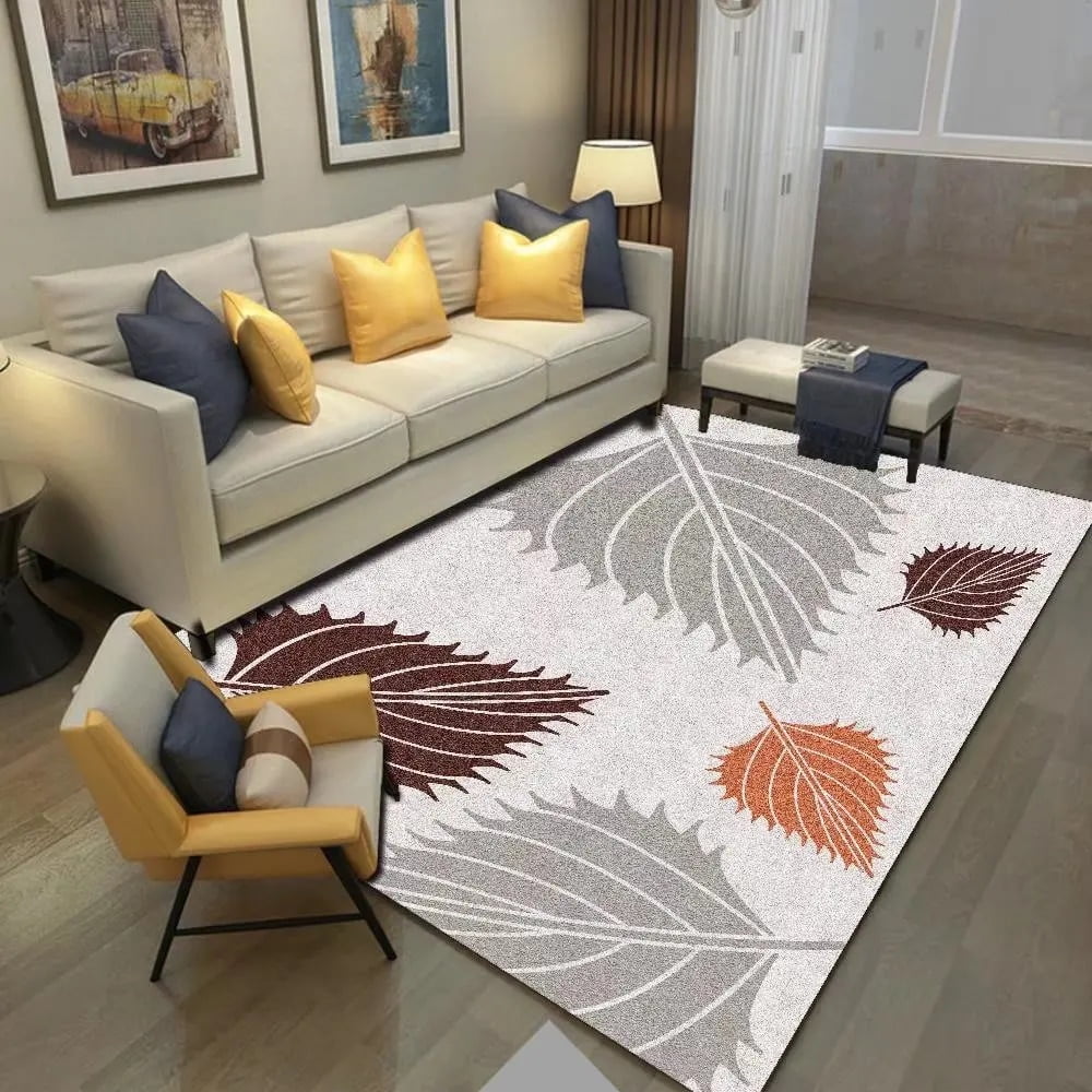 Fallen Leaves Carpet Decor Living Room Modern Style Large Bedside Rugs