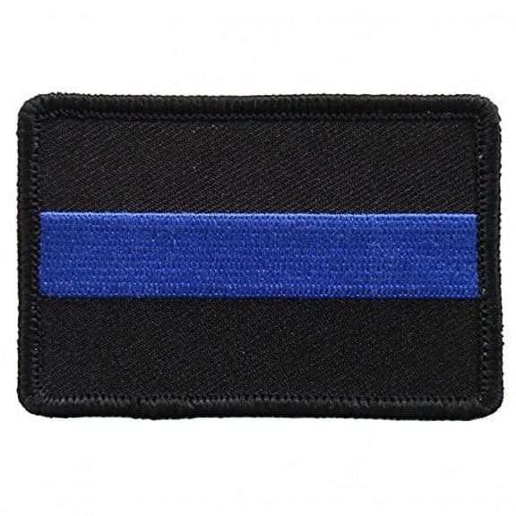 Fallen Officer, High Thread Embroidered Iron-on/Saw-on, Heat Sealed Backing Rayon Patch - 3" x 3"