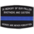 thumbnail image 1 of Fallen Officer Memorial Blue Line Patch, 1 of 5