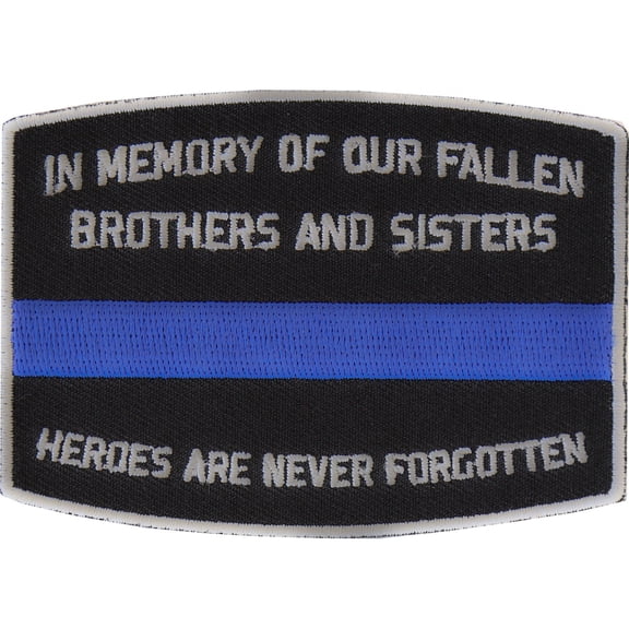 Fallen Officer Memorial Blue Line Patch