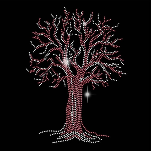 Fallen Snow Tree Iron on Rhinestone Transfer Christmas Bling Rhinestone T-Shirt Transfer Rhinestone Iron on Heat Transfer Hot Fix Stickers DIY Decor
