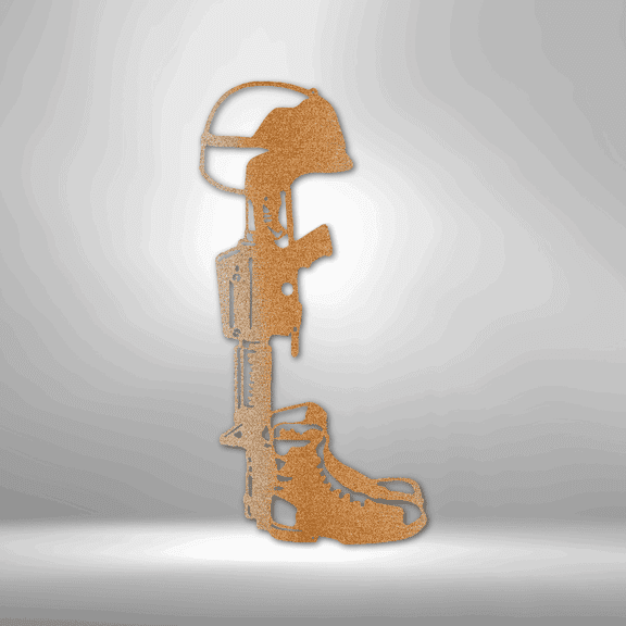 Fallen Soldier Memorial Steel Sign Laser Cut Powder Coated Home & Office Metal Wall Decor Multiple Sizes & Colors