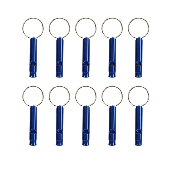 Falleo Clearance 10 Pc Emergency Whistle Super Loud Outdoor Safety Whistles for Life Saving Hiking Camping and Pet Training Blue