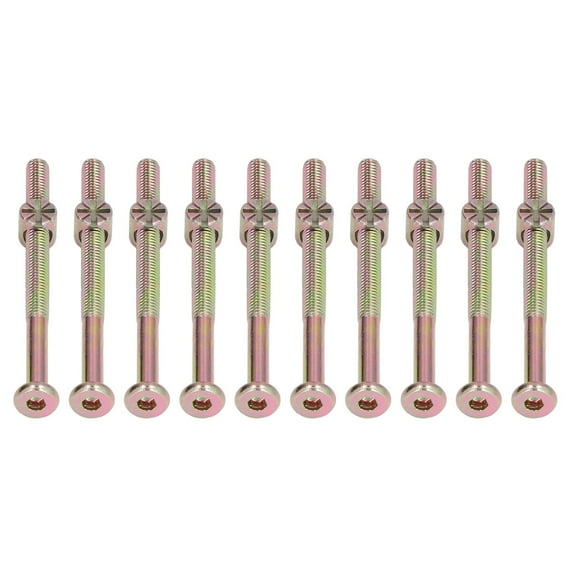 Falleo Clearance 10 Sets Baby Bed Crib Screw M6 Galvanized Stainless Steel Hex Socket Head Cap Screws Hardware Kit for FurnitureM6x80mm