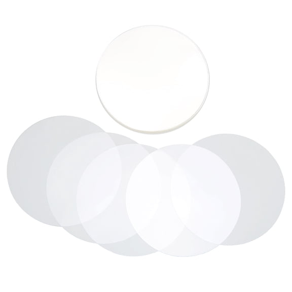 Falleo Clearance 100Pcs Badge Film PVC Material Pattern Protection Wide Application Transparent Badge Protective Film25MM