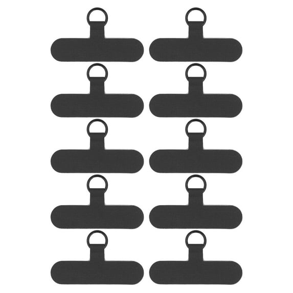 Falleo Clearance 10Pcs Phone Tether Tab Universal Cell Phone Lanyard Patch Without Adhesive for Most Smartphones Preventing Dropping Black