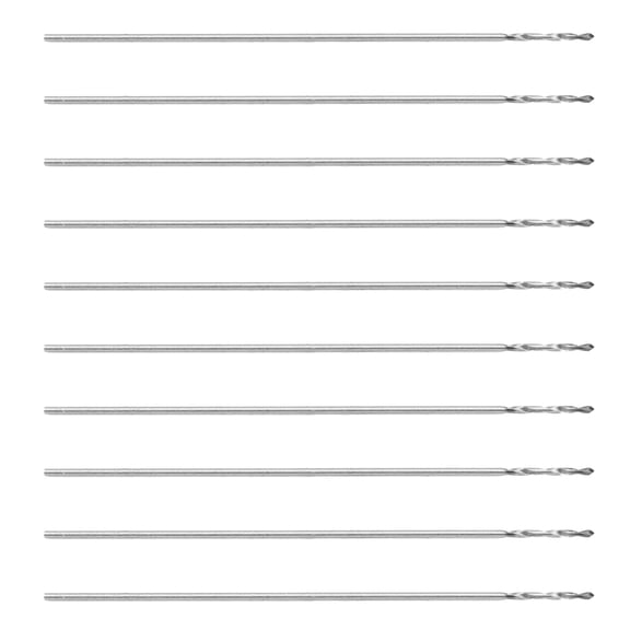 Falleo Clearance 10Pcs Twist Drill Bit Small Straight Shank Pearl Drilling Machine Tools K10 0.3mm