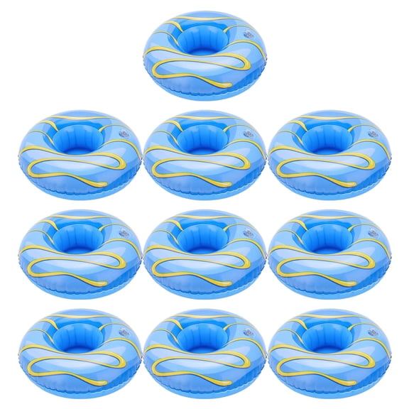 Falleo Clearance 10pcs Inflatable Drink Floats Beverage Cup Floating Holders for Swimming Pool Water Party