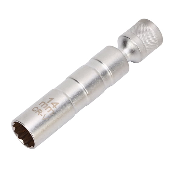 Falleo Clearance 14mm Magnetic Swivel Spark Plug Socket 12 Point 3/8in Drive Wobble Socket Removal Tool for 1 3 5 Series