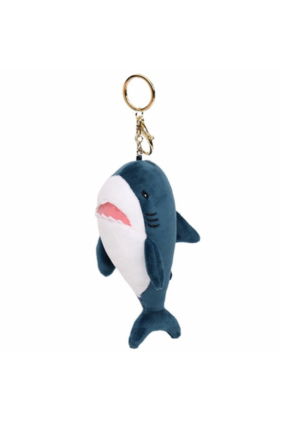 Clearance 15cm Cute Mini Shark Plush Key Chain Pendant Toys Soft Cartoon Shark Stuffed Doll Backpack Keychain Bag Pendant