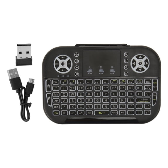 Falleo Clearance 2.4GHz Mini Wireless Bluetooth Keyboard with Touchpad Backlit Portable Keyboard Remote Control for Laptop PC TV Box