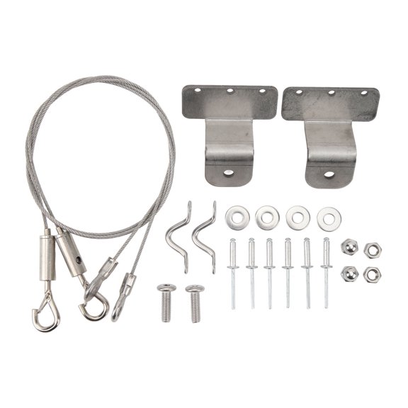 Falleo Clearance 2 Pcs Hatch Latch Door Lanyard Cable Adjustable 304 Stainless Steel Wire Rope Sling Cable for RV Yacht