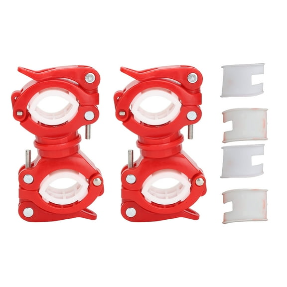 Falleo Clearance 2 Set Cane Holder for Walker Rollator 360 Degree Rotation Wheelchairs Walking Stick Holder Red White