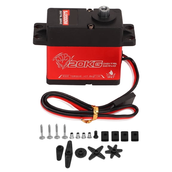 Falleo Clearance 20kg RC Servo Low Pressure Efficient High Accuracy Versatile Waterproof Servo for Fixed Wing Model Boat Intelligent Robot