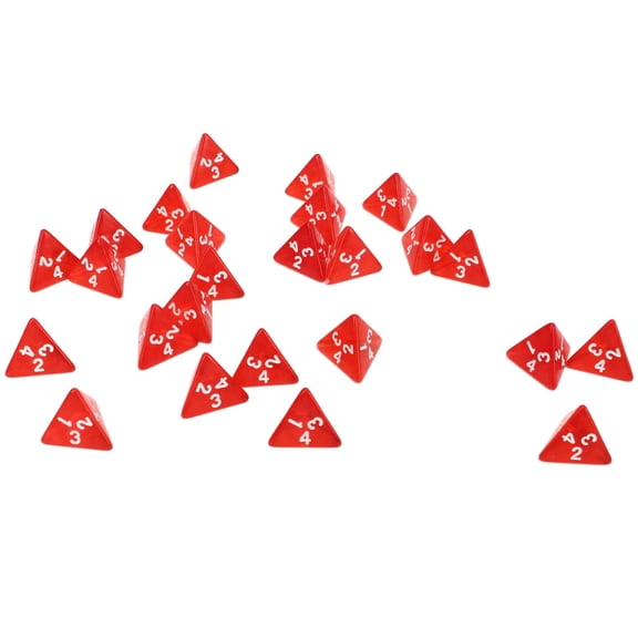 Falleo Clearance 25pcs Digital Dice Transparent Educational Triangular Number Teaching Dice for Interactive Game
