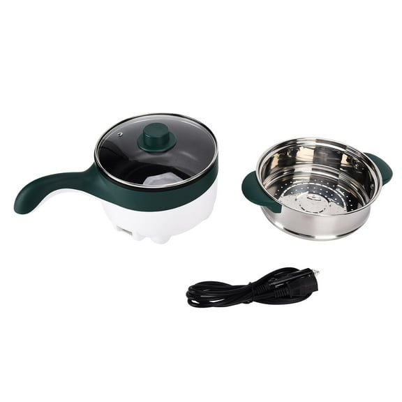 Falleo Clearance 2L 12V Multifunctional Electric Hot Pot Stainless Steel Anti Dry Food Steamer for Car Home Kitchen