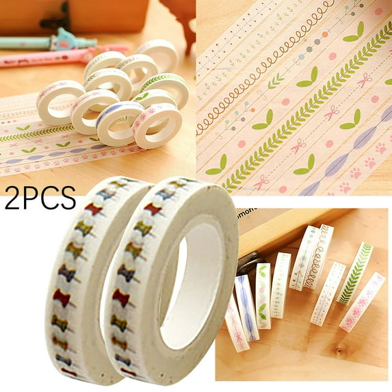 Falleo Clearance 2PCS Christmas Tape Practical Diary Fine Dividing Line And Paper Tape Hand Account Border Decoration Fresh Narrow Edge Version Can Write Stickers
