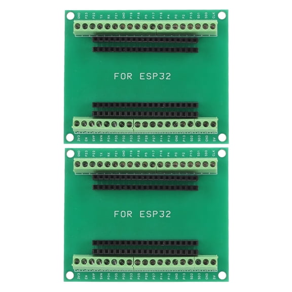Falleo Clearance 2Pcs ESP32 Breakout Board 38 Pin 2 in 1 Dual Core CPU Low Power Consumption Wireless WiFi Bluetooth Development Board