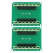 Falleo Clearance 2Pcs ESP32 Breakout Board 38 Pin 2 in 1 Dual Core CPU Low Power Consumption Wireless WiFi Bluetooth Development Board